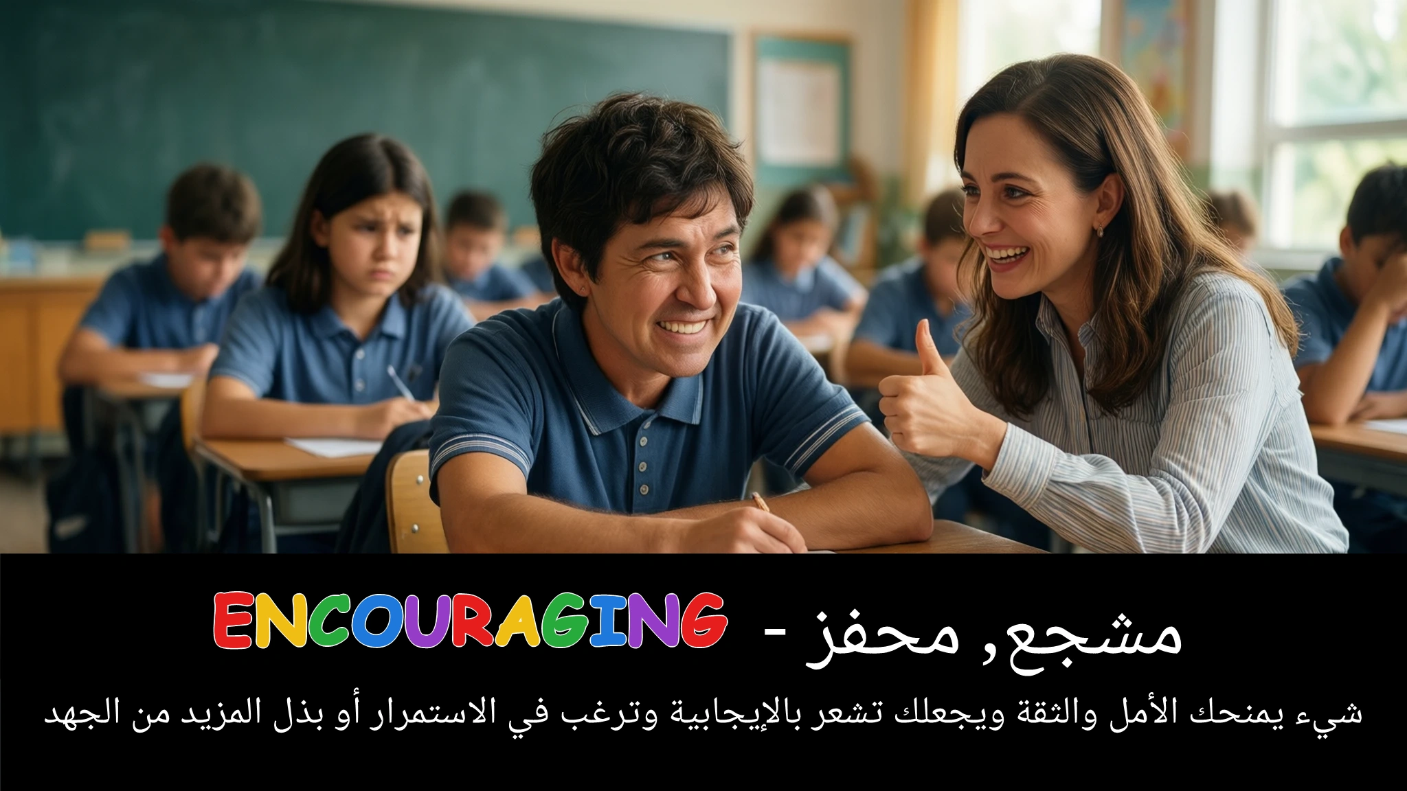 Arabic Illustration for encouraging